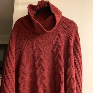 Moon&Madison Soft Maroon Turtleneck